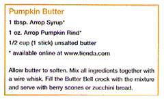 Recipe for pumpkin butter