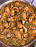 paella in traditional pan