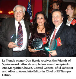 Don Harris receives the Friend of Spain award