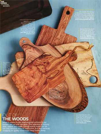 assortment of olive wood cutting boards