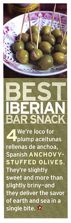 best iberian bar snack - anchovy stuffed olives