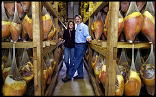Turner Ham House owners in the curing house